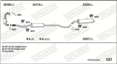 SISTEM DE ESAPAMENT WALKER PEK033929