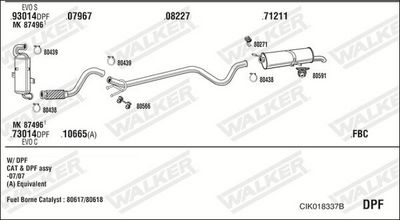 Изпускателна система WALKER CIK018337B