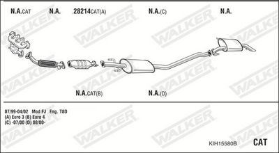 ABGASANLAGE WALKER KIH15580B