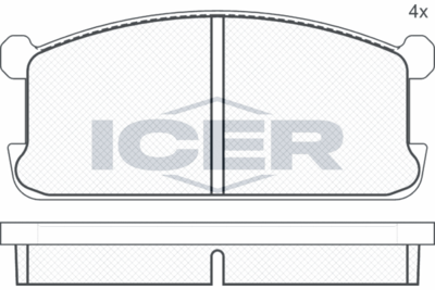 ICER 180286 Комплект тормозных колодок, дисковый тормоз 