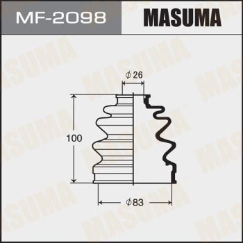 MASUMA MF-2098 Пыльник шруса для MITSUBISHI PAJERO I Canvas Top (L04_G)