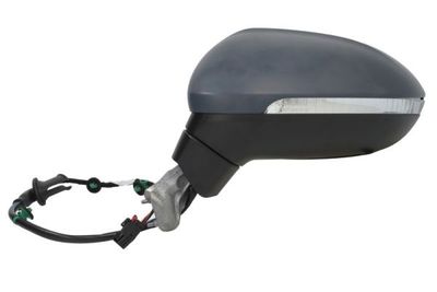 Zijspiegel Links (elektrisch, asferisch, met verwarming, under-coated, met indicator) past: VW PASSAT B8, PASSAT B8 FL 08.14-09.23