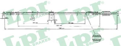 LPR C1554B Трос ручного тормоза  для MAZDA 323 C IV (BG) 1.3 16V