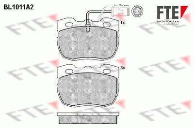 Комплект тормозных колодок, дисковый тормоз FTE BL1011A2 для CARBODIES FX