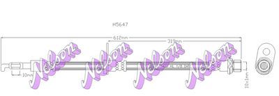 Тормозной шланг KAWE H5647 для TOYOTA MATRIX