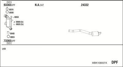 Układ wydechowy WALKER MBK108007A