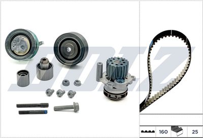 Vodní pumpa + sada ozubeného řemene DOLZ KD156