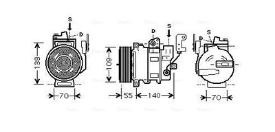 AVA QUALITY COOLING Compressor, airconditioning (AUAK187)