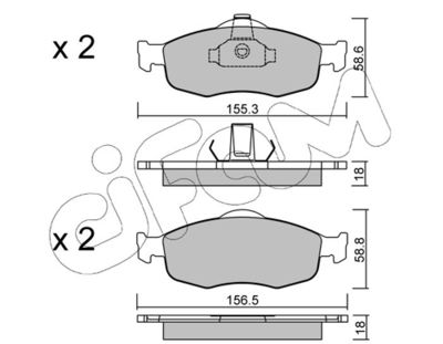 Brake Pad Set, disc brake 822-146-0