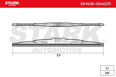 перо на чистачка STARK SKWIB-0940211