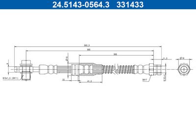 спирачен маркуч ATE 24.5143-0564.3