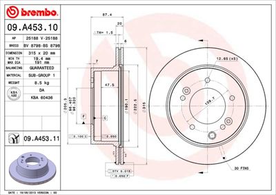 DISC FRANA BREMBO 09A45311