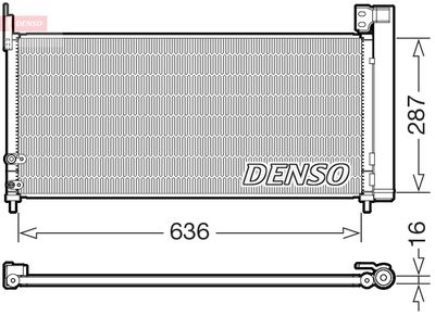 Конденсатор, кондиционер DENSO DCN50122 для TOYOTA AURIS