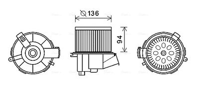 VENTILATOR HABITACLU AVA QUALITY COOLING PE8387