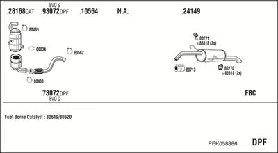 Układ wydechowy WALKER PEK058886