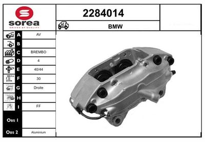 EAI 2284014 Тормозной суппорт  для BMW 8 (Бмв 8)