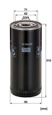 Oliefilter (geschroefd) past: GNUTTI HP 15, HP 20