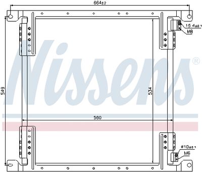 Kondensor, klimatanläggning NISSENS 940242 för MERCEDES-BENZ