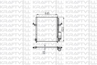 Конденсатор, кондиционер KRAFTVOLL GERMANY 08060030 для MITSUBISHI L200