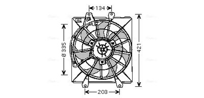 VENTILATOR RADIATOR AVA QUALITY COOLING TO7507