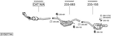 ABGASANLAGE BOSAL SYS07744