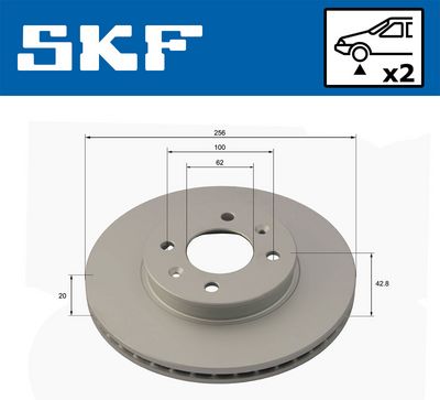 спирачен диск SKF VKBD 81376 V2