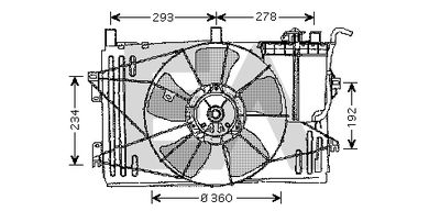 Вентилятор, охлаждение двигателя EACLIMA 33V71005 для TOYOTA STARLET