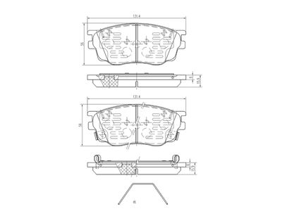 комплект спирачно феродо, дискови спирачки A.Z. Meisterteile AZMT-44-022-1198