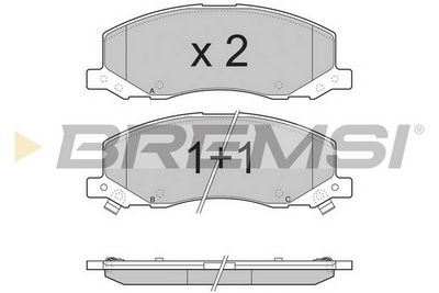 Brake pad set, disc brake