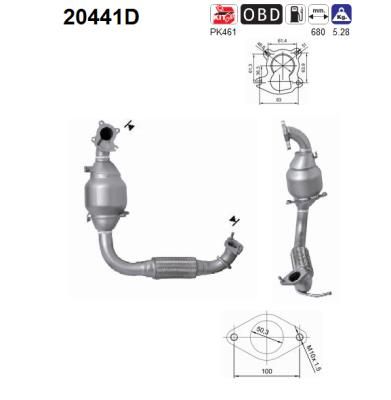 Катализатор AS 20441D для FORD FUSION