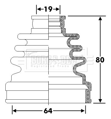 Bellow, drive shaft Borg & Beck BCB6272