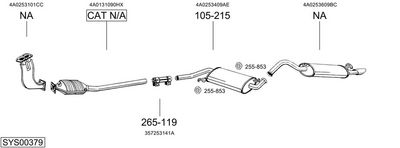 SISTEM DE ESAPAMENT BOSAL SYS00379
