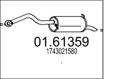 Глушитель выхлопных газов конечный MTS 01.61359 для TOYOTA PRIUS