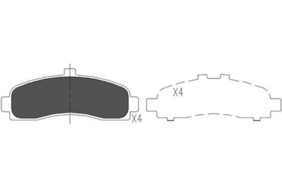 Brake Pad Set, disc brake KBP-6505