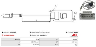 SENZOR NOX INJECTIE ADITIV AS-PL NOX9403 2
