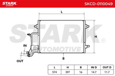 кондензатор, климатизация STARK SKCD-0110049