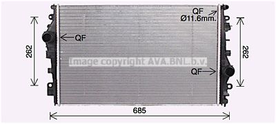 Радиатор, охлаждение двигателя AVA QUALITY COOLING AL2147 для ALFA ROMEO GIULIA