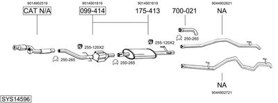 SISTEM DE ESAPAMENT BOSAL SYS14596