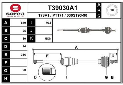 ANTRIEBSWELLE EAI T39030A1