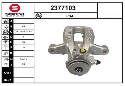 BREMSSATTEL EAI 2377102E