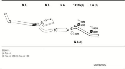 SISTEM DE ESAPAMENT WALKER MB83083A