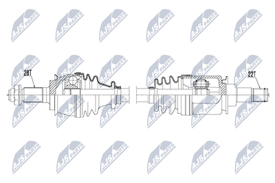 Приводной вал NTY NPW-BM-119 для MINI MINI COOPER