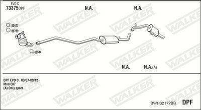 Изпускателна система WALKER BWH32172BB
