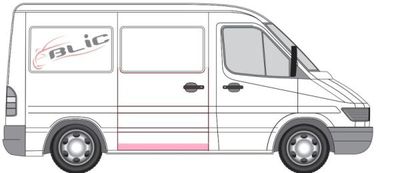 (EN) Sliding door repair kit (kanaal) past: MERCEDES SPRINTER 901, 902, 903, 904, 905  VW LT II 01.95-07.06