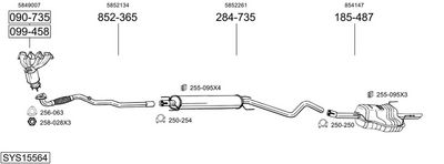 ABGASANLAGE BOSAL SYS15564