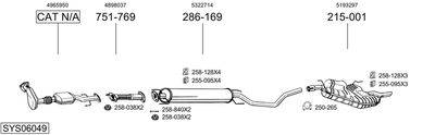 Układ wydechowy BOSAL SYS06049