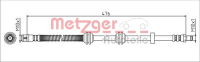 Тормозной шланг METZGER 4111788 для MERCEDES-BENZ GLS