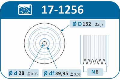 Remenica kľukového hriadeľa IJS GROUP 17-1256