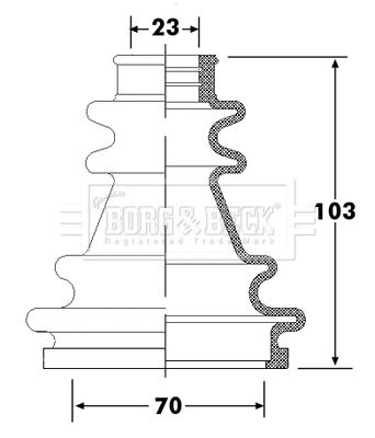 Bellow, drive shaft Borg & Beck BCB6304