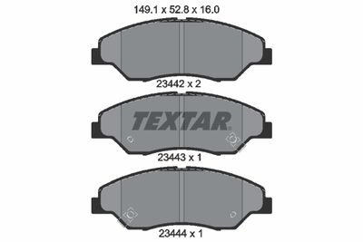 Комплект тормозных колодок, дисковый тормоз TEXTAR 2344201 для KIA RETONA